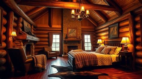 Log Cabin Bedroom Lighting