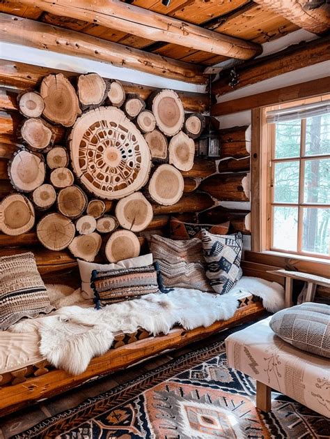 Log Cabin Bedroom Wall Decor Ideas
