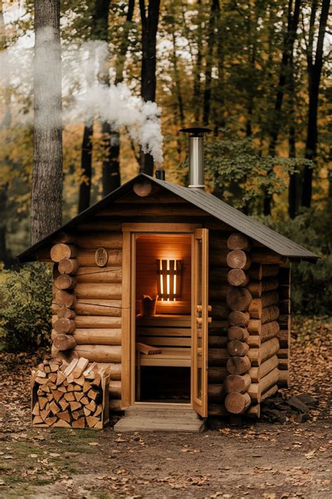 log cabin sauna