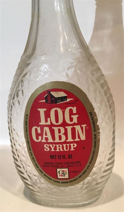 Log Cabin Syrup Bottle