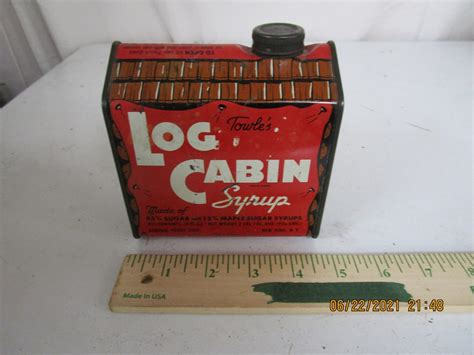 Log Cabin Syrup Can