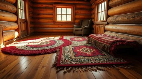 Log Cabin Throw Rugs