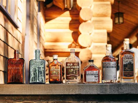 Log Cabin Whiskey Bottle