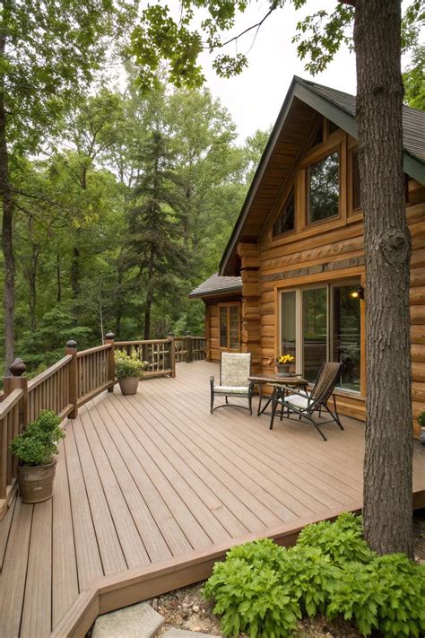 Log Cabin With Decking