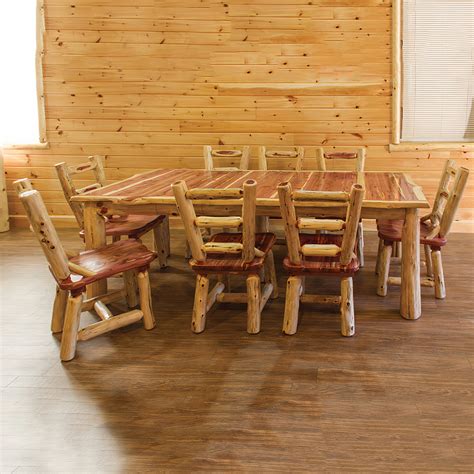 Log Dining Table And Chairs