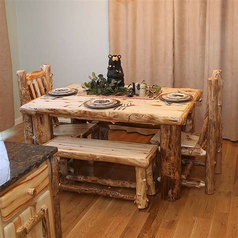 Log Dining Table Set