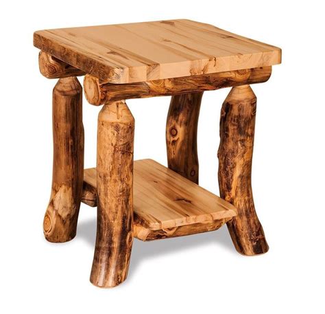 Log End Tables Rustic