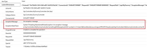 Log Exception Application Insights