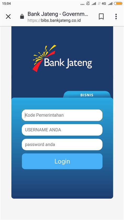 log in bank jateng