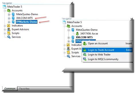 log in metatrader 5