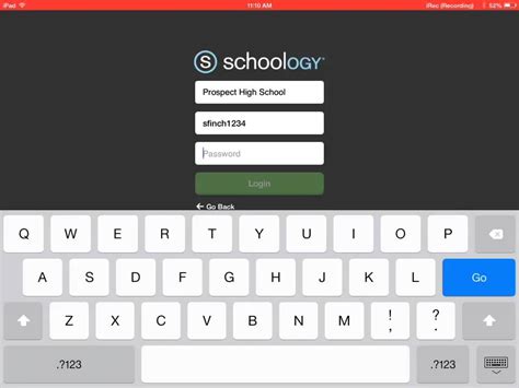 log in schoology for students