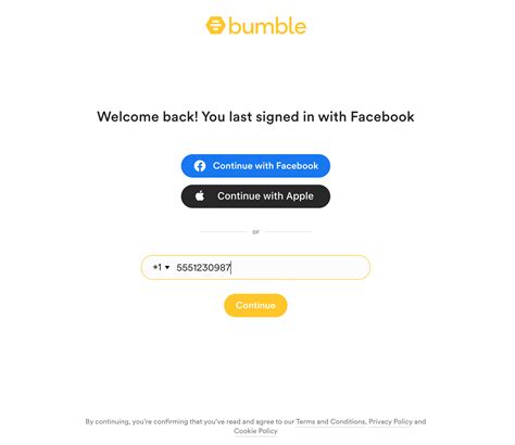 log in to bumble without phone number