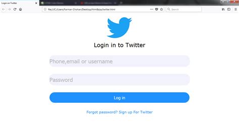 log in to your twitter account