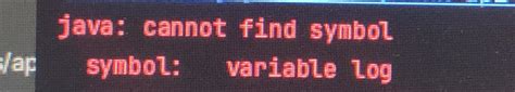 Log Info Cannot Find Symbol