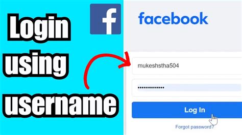 Log Into Facebook Using Username