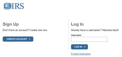 log into irs app