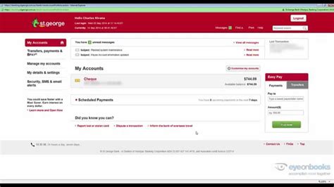 log on to st george internet banking
