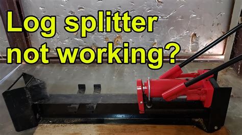 Log Splitter Not Splitting Pressure