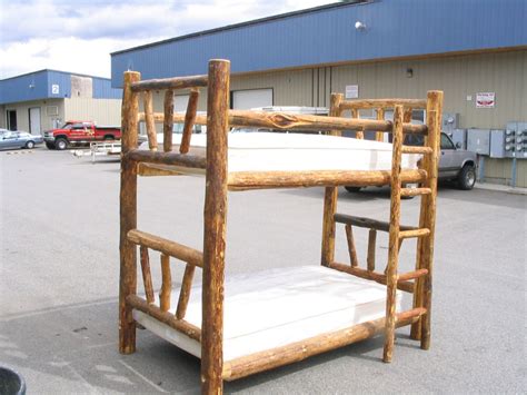 Log Twin Bunk Beds