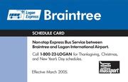 Logan Express Schedule Braintree