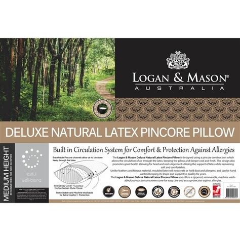 Talalay Latex Pincore Pillow by Logan & Mason Cottonbox Pty Ltd