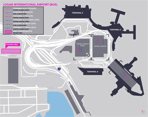 Terminal E Boston Logan International Airport map