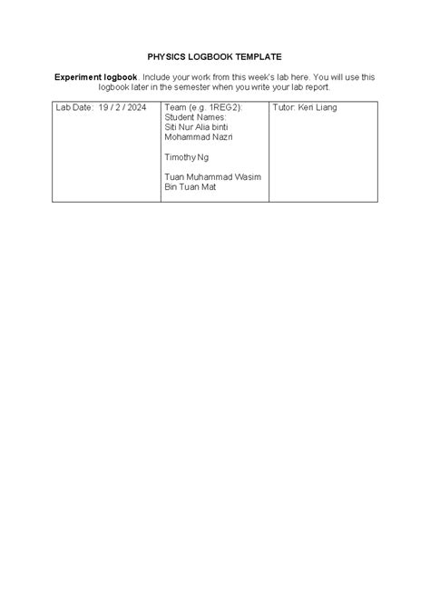 Logbook Meaning In Physics