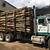 logging truck load of wood