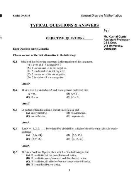 logic and proofs in discrete mathematics questions