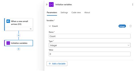 Logic App Initialize Multiple Variables