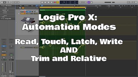 Logic Pro X Automation Modes
