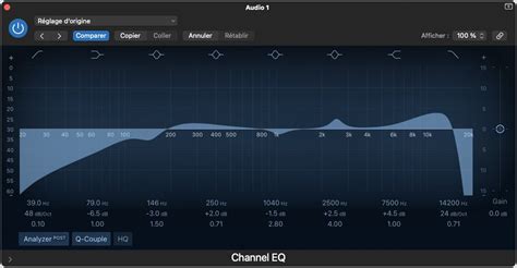 Logic Pro X Channel Eq Analyzer