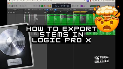 Logic Pro X Export Stems