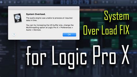 Logic Pro X Overload Fix