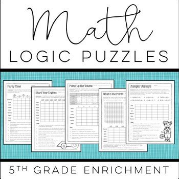 Logic Problems 5Th Grade Printable