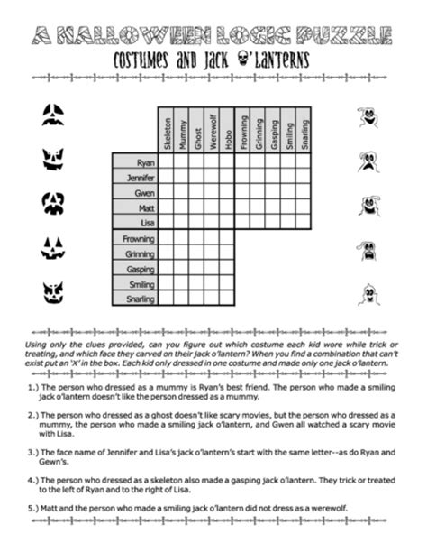 logic puzzles for high school math
