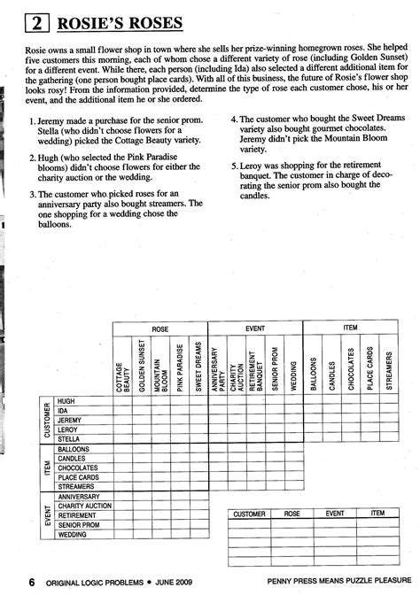 logic puzzles for middle school free