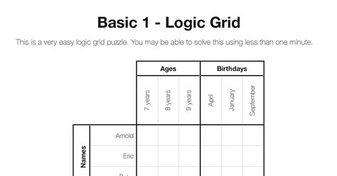 Logic Puzzles Printable Brainzilla