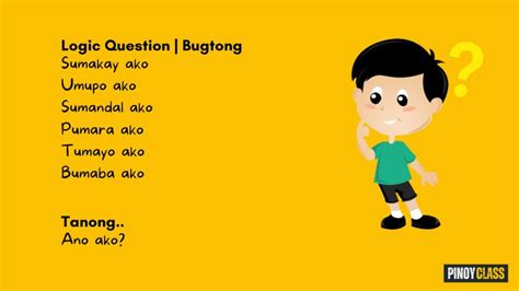 logic questions examples tagalog