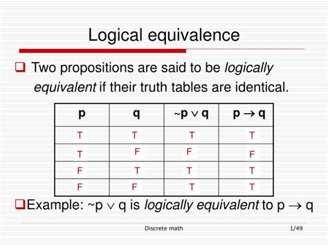 logical equivalence examples