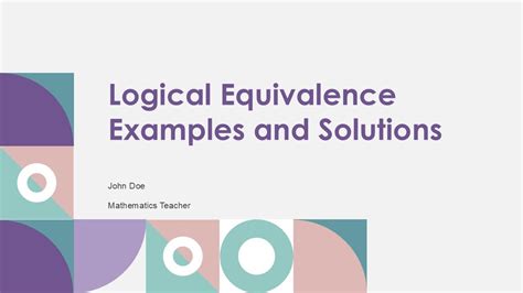 logical equivalence examples with solutions