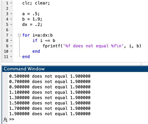 Logical Error Matlab Example