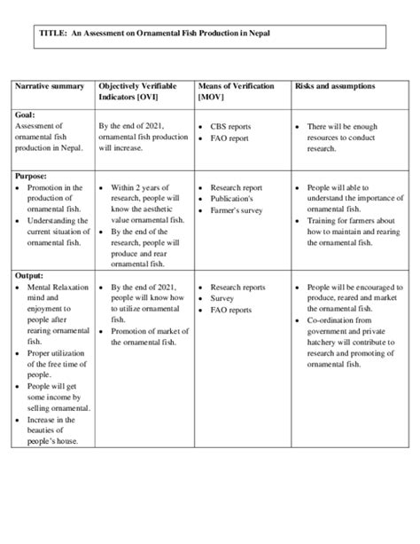 logical framework analysis pdf