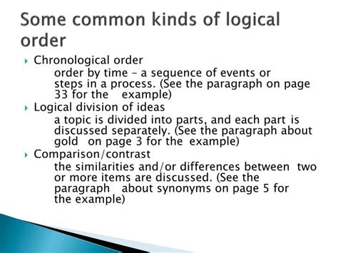 logical sequence of events synonym