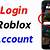 login roblox account