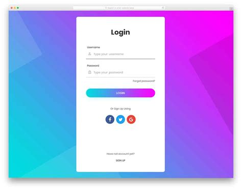 login form using bootstrap