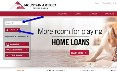 login mountain america credit union