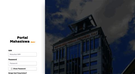 login portal mahasiswa unsam