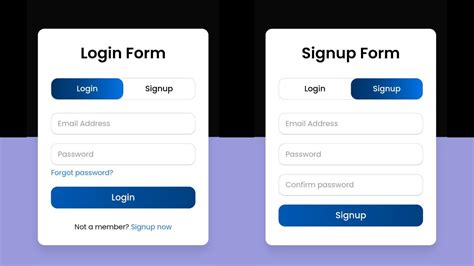 login signup page html css codepen