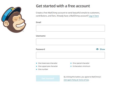 login to mailchimp account